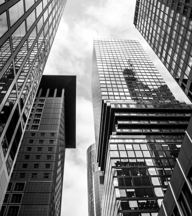 city, skyscraper, frankfurt, germany, frankfurt am main germany, building, cityscape, urban, horizon, banks, architecture, modern, center, europe, monochrome, skyscrapers, banking district